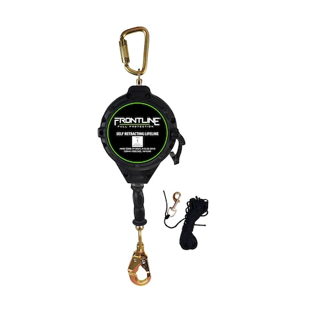 Frontline RPGC Self-Retracting Lifeline, 30 ft Length, 1 Leg(s), 310 lbs Weight Capacity RPGC30